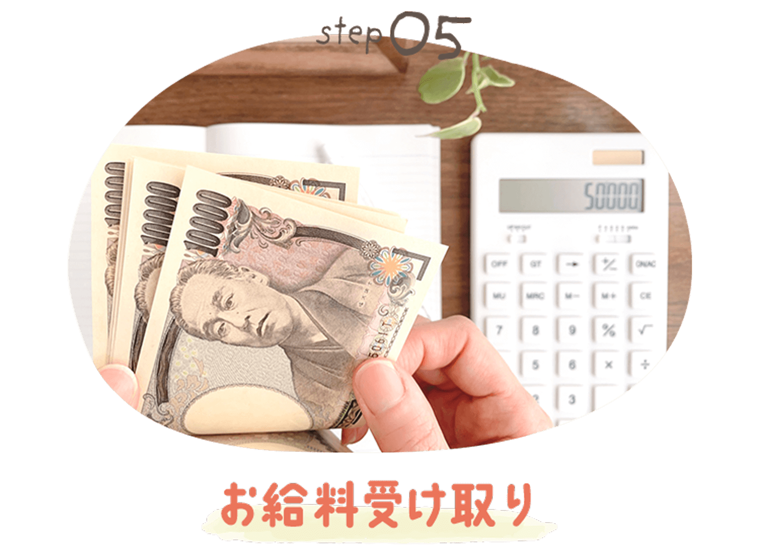 お給料受け取り